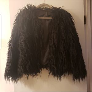 Black shaggy jacket